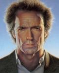 'portret Clint Eastwood' door Gottfried Helnwein