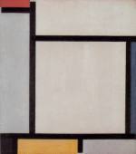 'Compositie met rood, geel en blauw' door Piet Mondriaan
